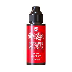 Sweet Strawberry short fill 120ml 3mg by Mix labs