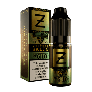 no6 Menthol Tobacco Nic salts by zeus juice 10mg and 20mg